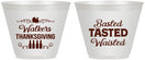 Custom Thanksgiving 9 oz Wine Frosted Cups - Basted Tasted Waisted | 260027