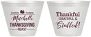 Custom Thanksgiving 9 oz Wine Frosted Cups - Thankful Stuffed | 260029