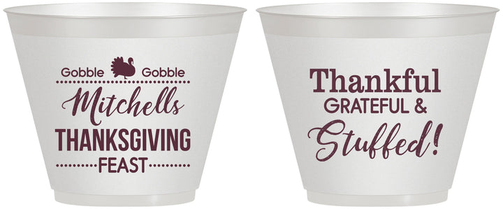 Custom Thanksgiving 9 oz Wine Frosted Cups - Thankful Stuffed | 260029