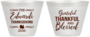 Custom Thanksgiving 9 oz Wine Frosted Cups - Grateful Blessed | 260030