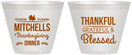 Custom Thanksgiving 9 oz Wine Frosted Cups - Thankful Blessed | 260032