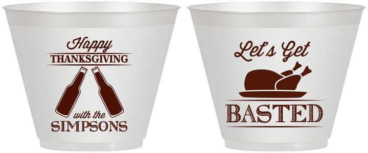 Custom Thanksgiving 9 oz Wine Frosted Cups - Lets Get Basted | 260039