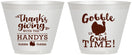 Custom Thanksgiving 9 oz Wine Frosted Cups - Turkey Gobble | 260043