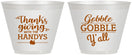 Custom Thanksgiving 9 oz Wine Frosted Cups - Gobble Gobble | 260044