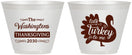 Custom Thanksgiving 9 oz Wine Frosted Cups - Talk Turkey To Me | 260046