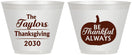 Custom Thanksgiving 9 oz Wine Frosted Cups - Pumpkin Thankful | 260047
