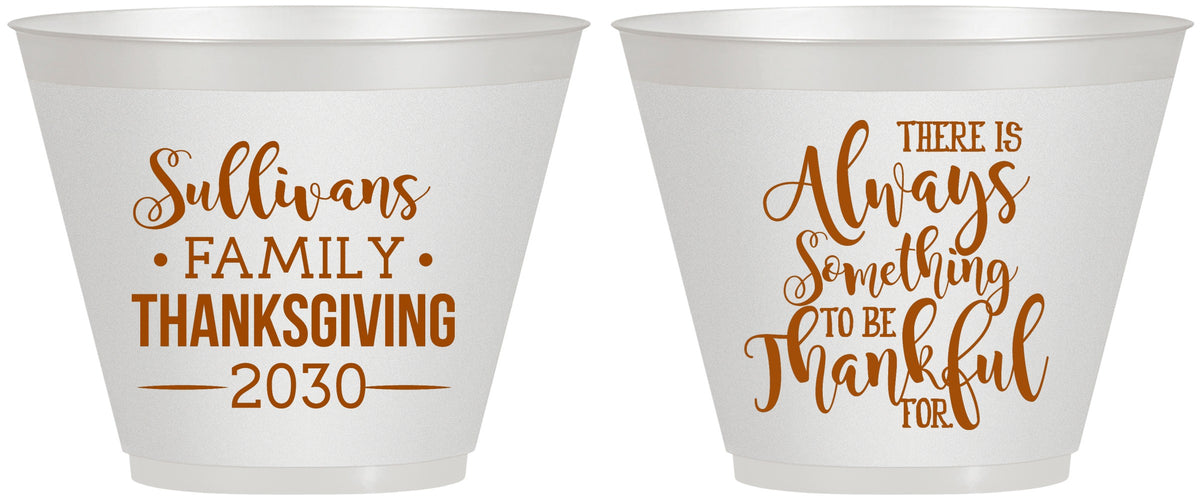 Custom Thanksgiving 9 oz Wine Frosted Cups - Thankful | 260048