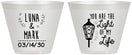 Custom Wedding 9 oz Wine Frosted Cups - You Are The Light Of My Life | 261