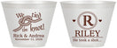 Custom Wedding 9 oz Wine Frosted Cups - We Tied The Knot | 263