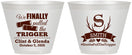 Custom Wedding 9 oz Wine Frosted Cups - Finally Pull The Trigger | 264