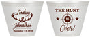 Custom Wedding 9 oz Wine Frosted Cups - The Hunt Is Over | 266