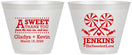 Custom Wedding 9 oz Wine Frosted Cups - Sweet Thank You | 269