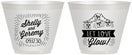 Custom Wedding 9 oz Wine Frosted Cups - Let Love Glow | 273