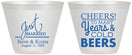 Custom Wedding 9 oz Wine Frosted Cups - Cheers Years Cold Beers | 274