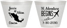 Custom Wedding 9 oz Wine Frosted Cups - The Adventure Begins | 275