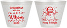 Custom Christmas 9 oz Wine Frosted Cups - Snowman | 280002