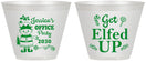 Custom Christmas 9 oz Wine Frosted Cups - Lets Get Elfed Up | 280007