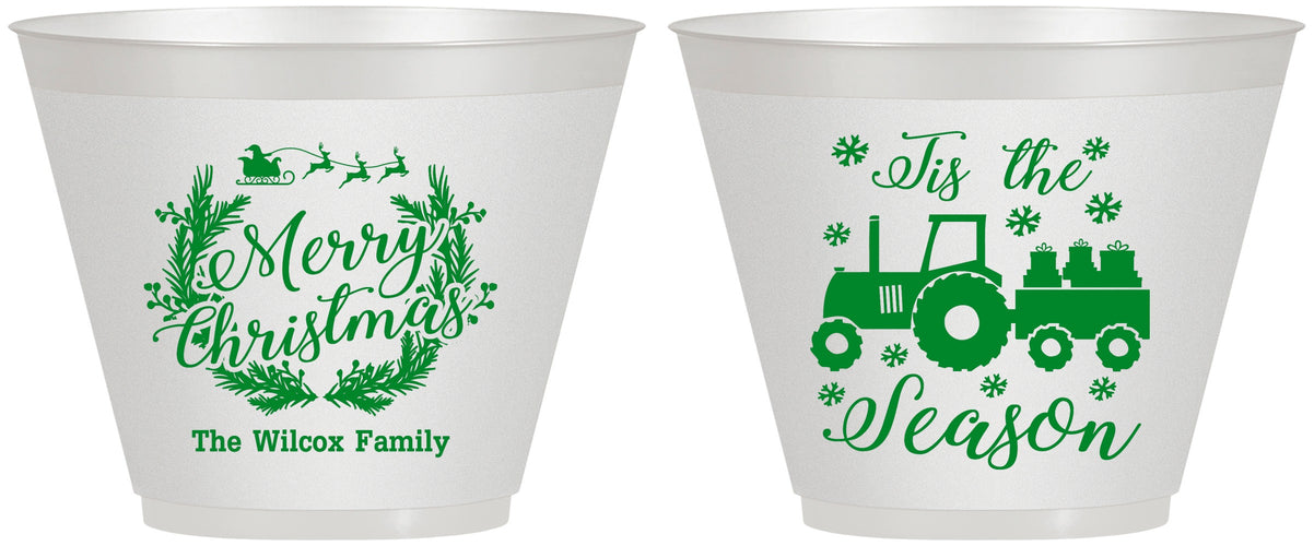 Custom Christmas 9 oz Wine Frosted Cups - Til The Season | 280019