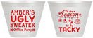 Custom Christmas 9 oz Wine Frosted Cups - Til The Season To Be Tacky | 280020