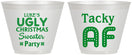 Custom Christmas 9 oz Wine Frosted Cups - Tacky Af | 280021