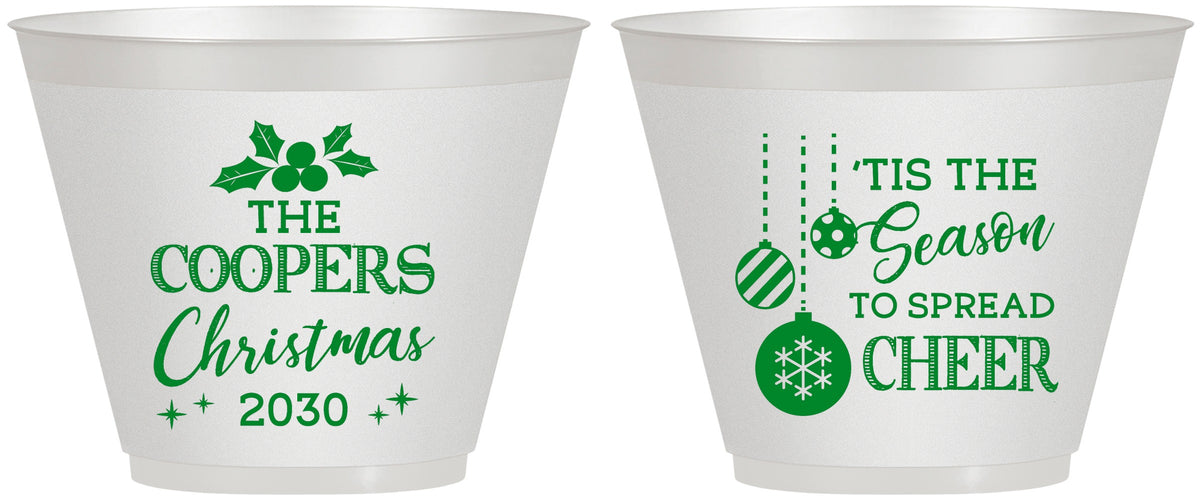 Custom Christmas 9 oz Wine Frosted Cups - Tis The Season | 280027