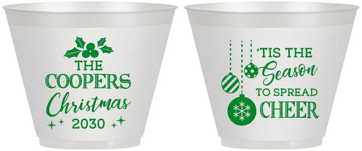 Custom Christmas 9 oz Wine Frosted Cups - Tis The Season | 280027