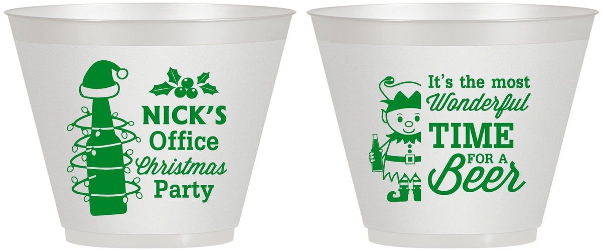 Custom Christmas 9 oz Wine Frosted Cups - Elf | 280029