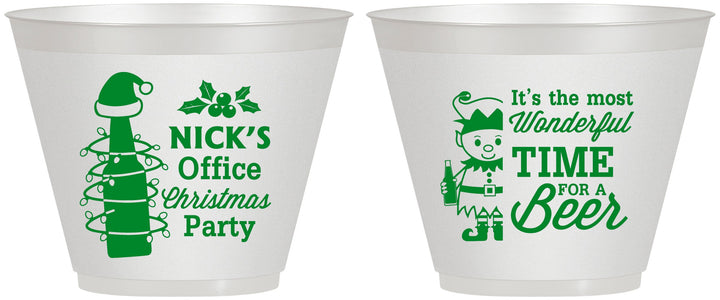 Custom Christmas 9 oz Wine Frosted Cups - Elf | 280029