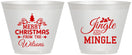 Custom Christmas 9 oz Wine Frosted Cups - Jingle And Mingle | 280034