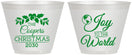 Custom Christmas 9 oz Wine Frosted Cups - Joy To The World | 280035