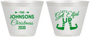 Custom Christmas 9 oz Wine Frosted Cups - Lets Get Elfed Up | 280037