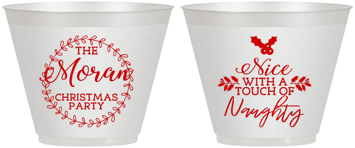 Custom Christmas 9 oz Wine Frosted Cups - Touch Of Naughty | 280048