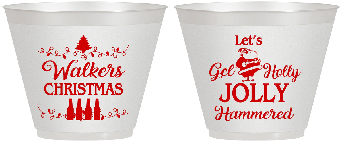 Custom Christmas 9 oz Wine Frosted Cups - Let Is Snow | 280050