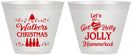 Custom Christmas 9 oz Wine Frosted Cups - Let Is Snow | 280050