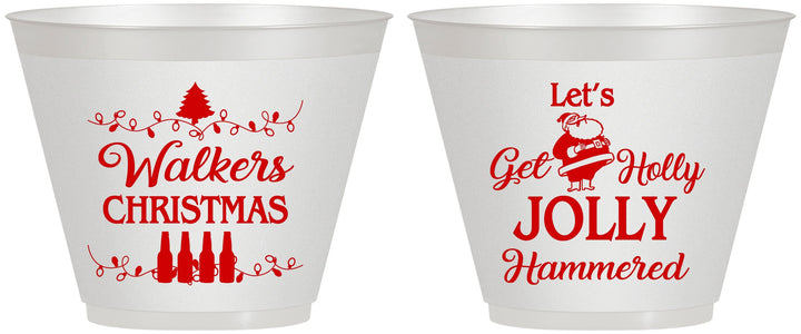 Custom Christmas 9 oz Wine Frosted Cups - Let Is Snow | 280050