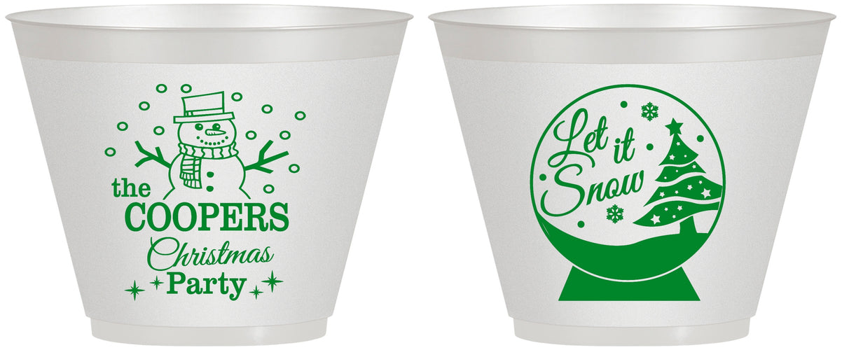 Custom Christmas 9 oz Wine Frosted Cups - Lets Get Lit | 280051