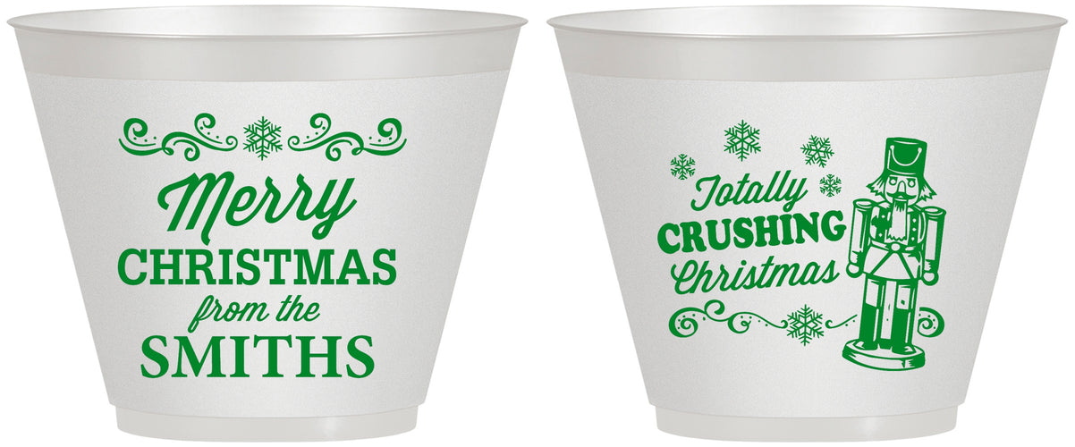 Custom Christmas 9 oz Wine Frosted Cups - Snowflakes | 280053