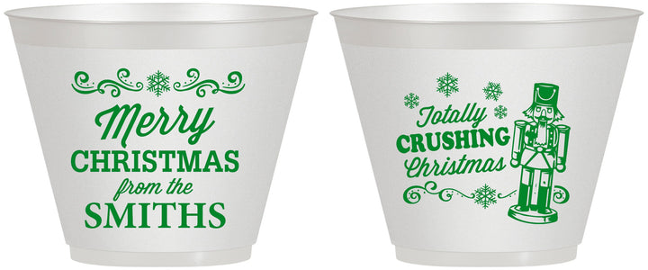 Custom Christmas 9 oz Wine Frosted Cups - Snowflakes | 280053