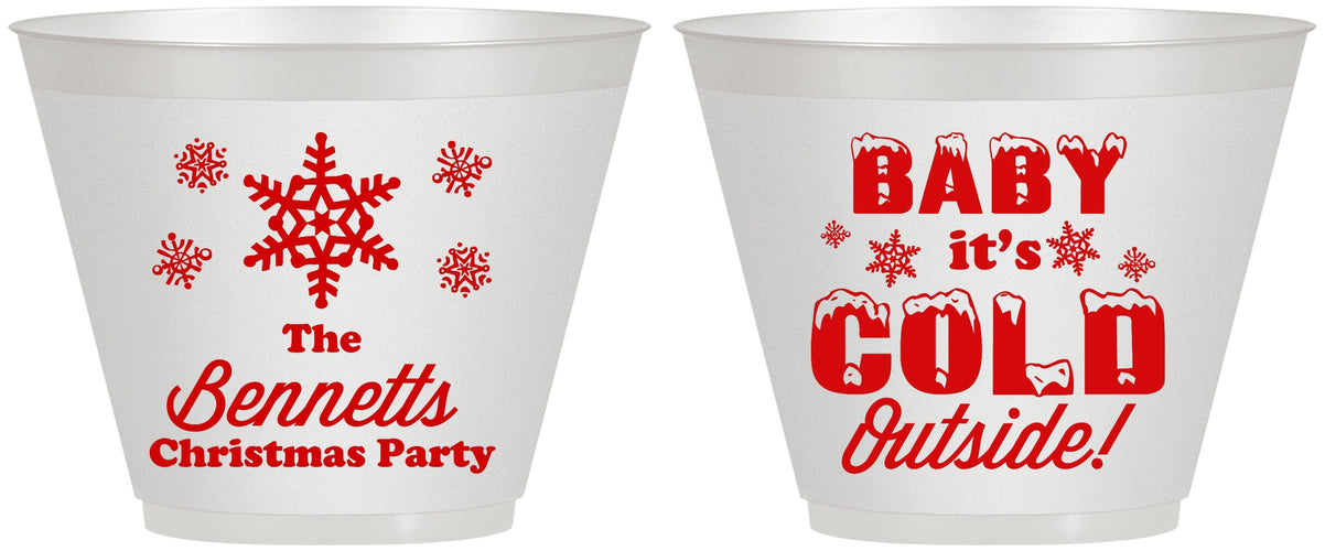 Custom Christmas 9 oz Wine Frosted Cups - Joy To The World | 280054