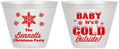 Custom Christmas 9 oz Wine Frosted Cups - Joy To The World | 280054