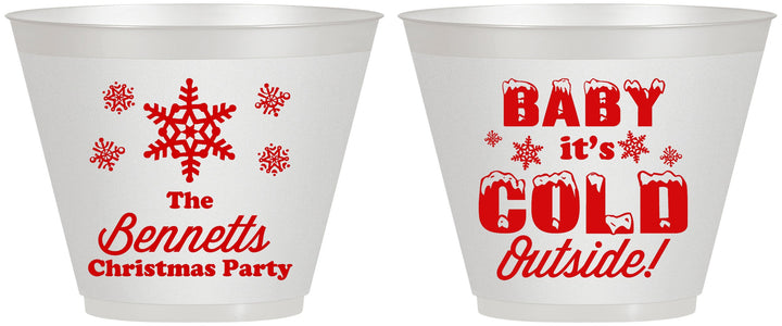 Custom Christmas 9 oz Wine Frosted Cups - Joy To The World | 280054