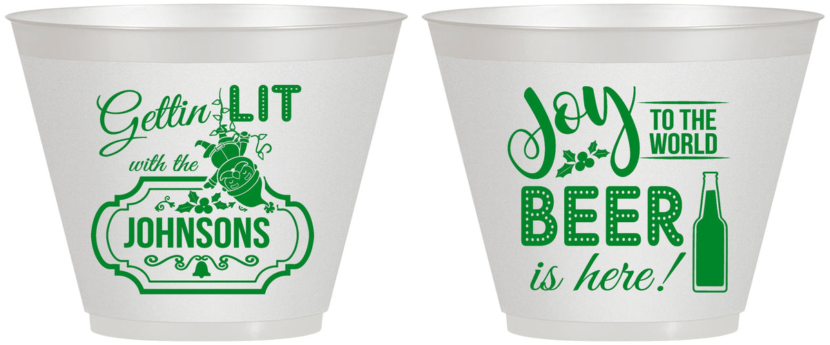 Custom Christmas 9 oz Wine Frosted Cups - Wine | 280055