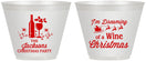 Custom Christmas 9 oz Wine Frosted Cups - Bah Hum Bug | 280056