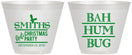 Custom Christmas 9 oz Wine Frosted Cups - Bah Hum Bug | 280057