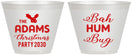 Custom Christmas 9 oz Wine Frosted Cups - Bah Hum Bug | 280058