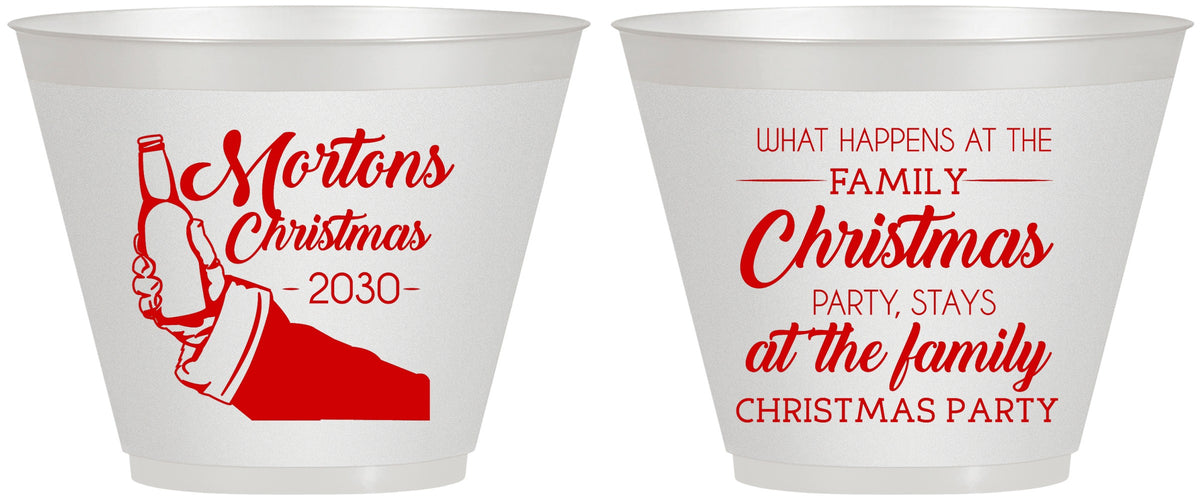 Custom Christmas 9 oz Wine Frosted Cups - Santa Claus | 280060