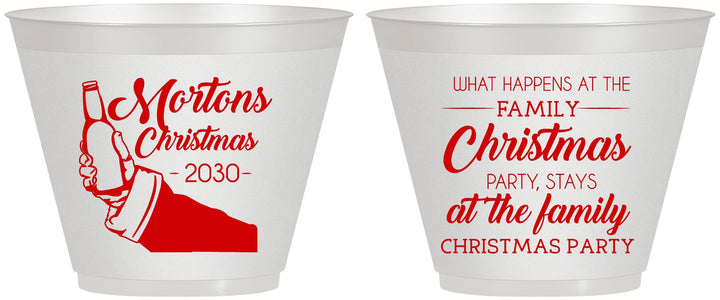 Custom Christmas 9 oz Wine Frosted Cups - Santa Claus | 280060