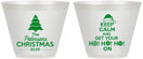 Custom Christmas 9 oz Wine Frosted Cups - Ho Ho Ho | 280061