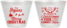Custom Christmas 9 oz Wine Frosted Cups - Reindeer | 280062