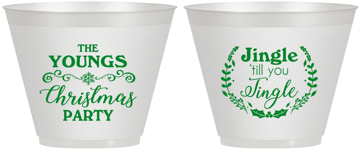 Custom Christmas 9 oz Wine Frosted Cups - Jingle Til You Jingle | 280063